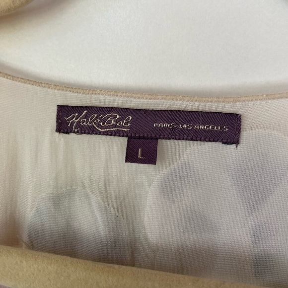 Hale Bob Beaded Silk Velvet Women’s Floral Blouse Top Size Large Designer Spring - Picture 7 of 9